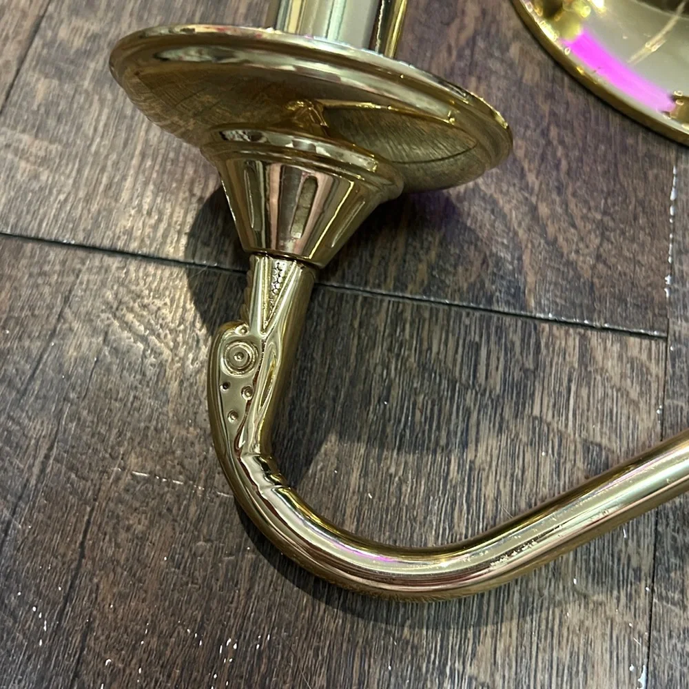 Vtg Baldwin Brass Double Serpentine Candelabra‎ Candle Holder 15.75